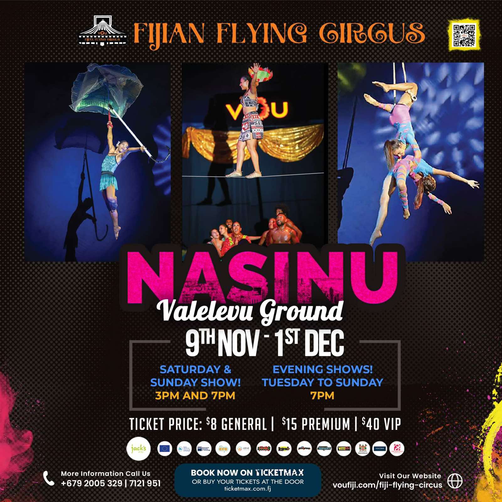 Fijian Flying Circus in NASINU (Nov 9th-Dec 1st)