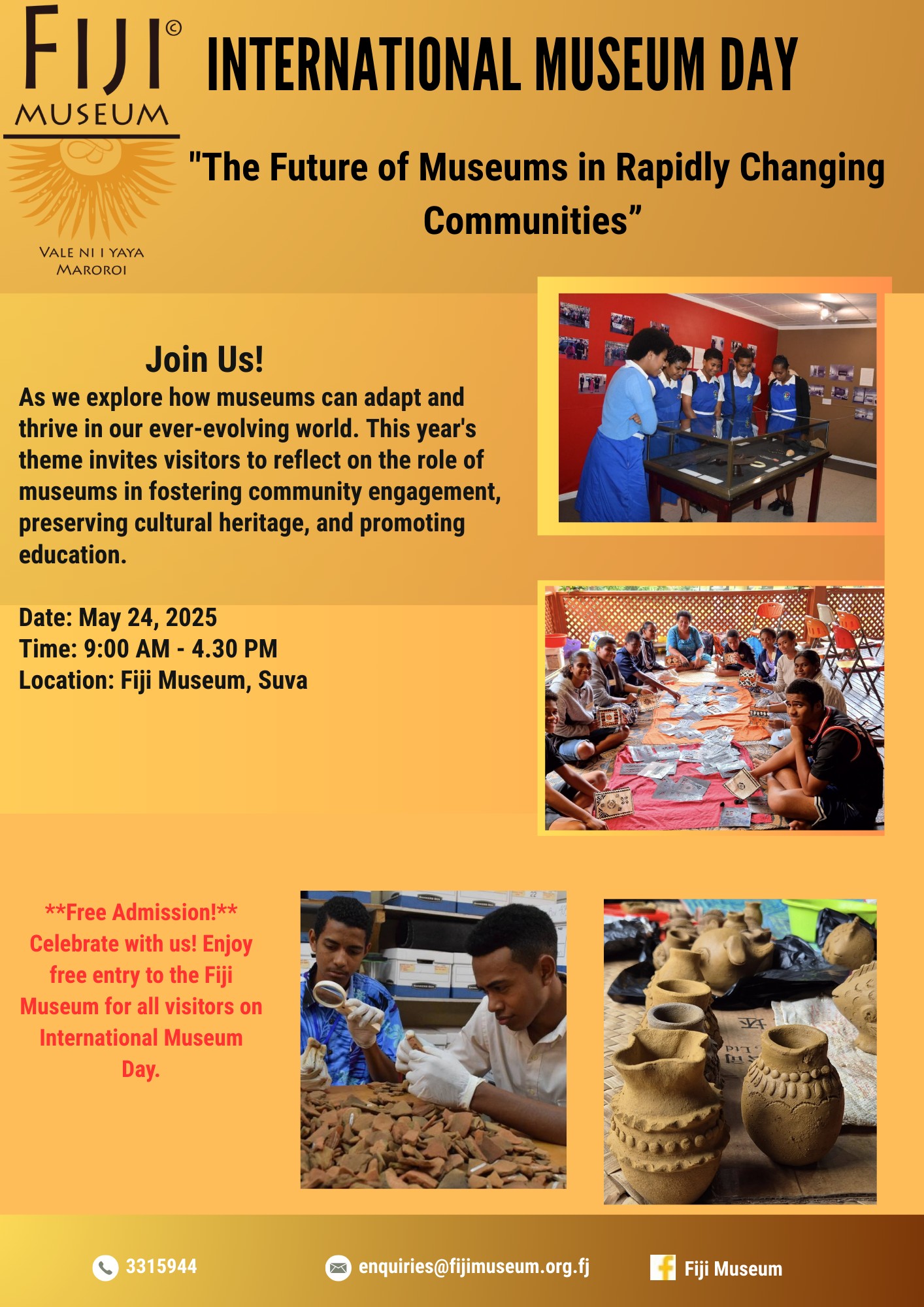 International Museum Day (May 24) – Free Admission! International Museum Day (May 24) – Free Admission!