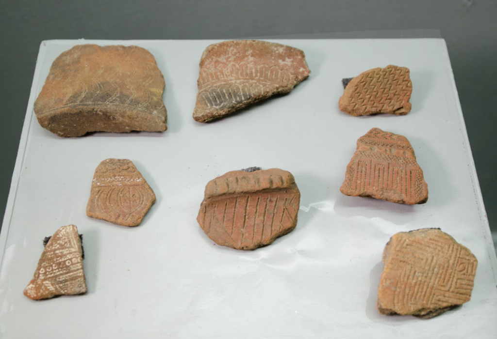 Ancient Lapita pottery shards preserved at the Fiji Museum, offering a glimpse into the lives and artistry of Fiji’s earliest settlers.