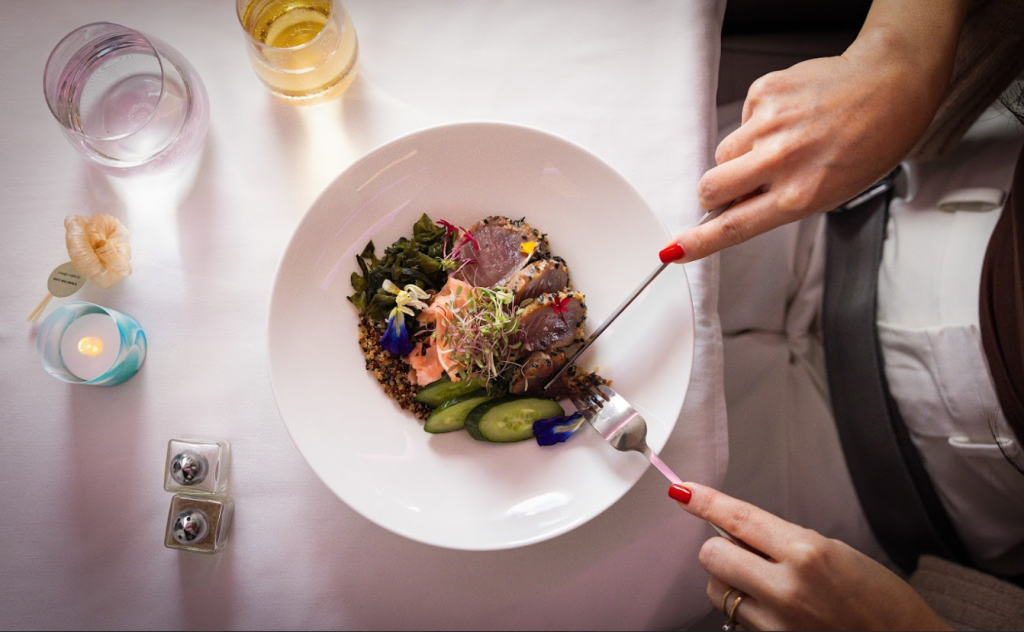 A taste of the Pacific at 35,000 feet -  Fiji Airways’ new Pacific Rim menu celebrates island flavours with world-class presentation and service.