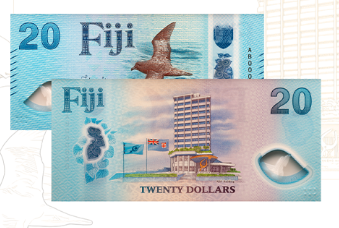 The new $20 Fiji banknote celebrates the iconic Reserve Bank of Fiji Building located in Suva's CBD. 