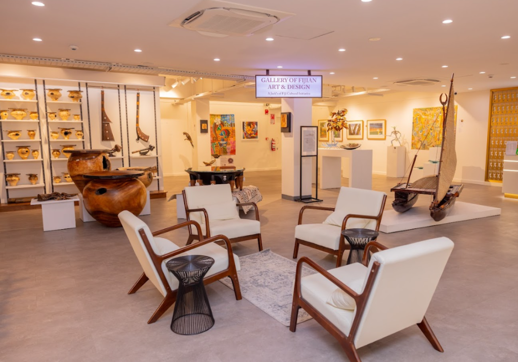 The Gallery of Fijian Art and Design at Jack's of Fiji Nadi flagship store showcases the work of nine Fiji-based artists, each bringing a distinct voice and medium to the space.