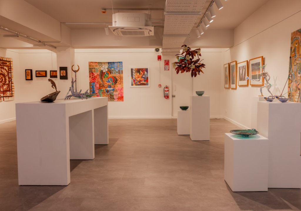 A section of the Gallery of Fijian Art and Design at Jack’s of Fiji, showcasing Island Icons: Scenes of the Pacific.