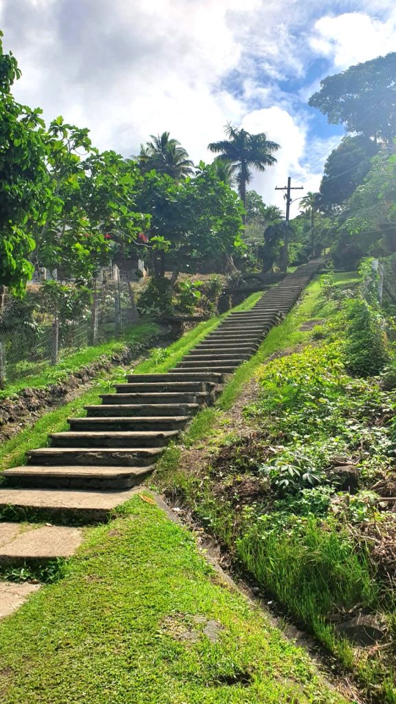 Climbing the 99 Steps leads to views over Levuka and the bay. EXPLORE Fiji photo.